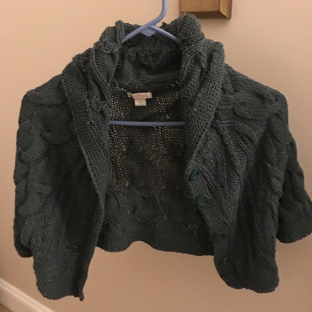 Cropped Hooded Cardigan Sweater